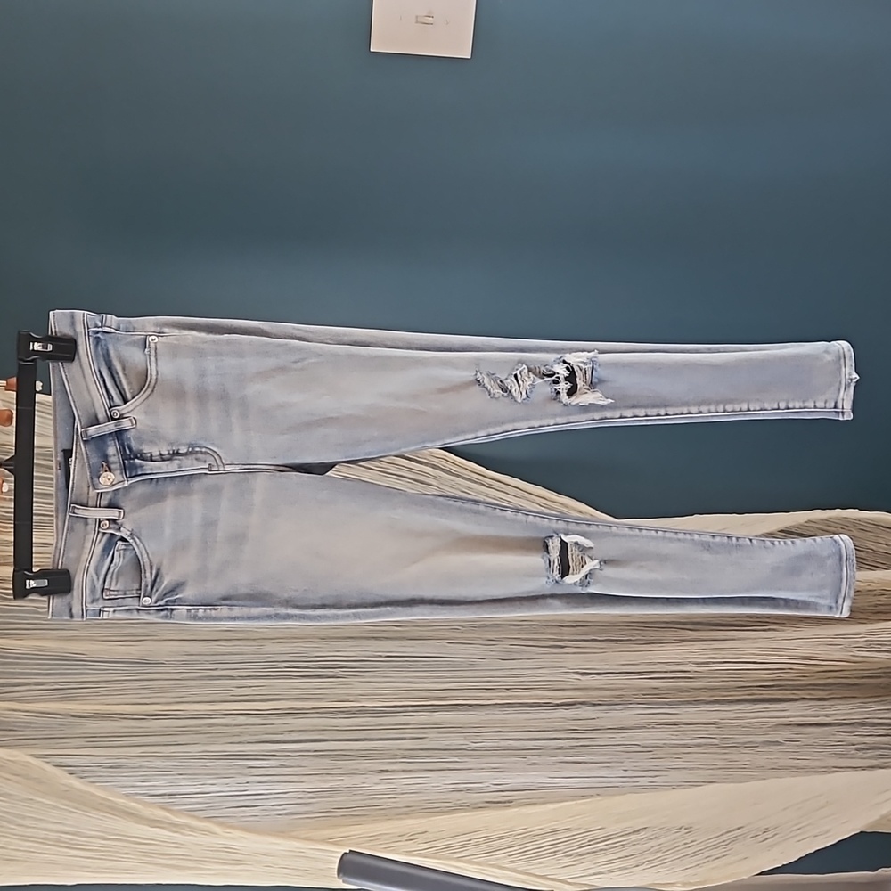 Express Distressed High Rise Skinny Jean Size 2